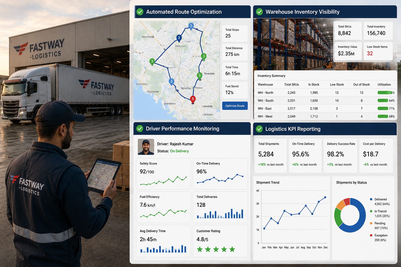 Logistics analytics dashboard